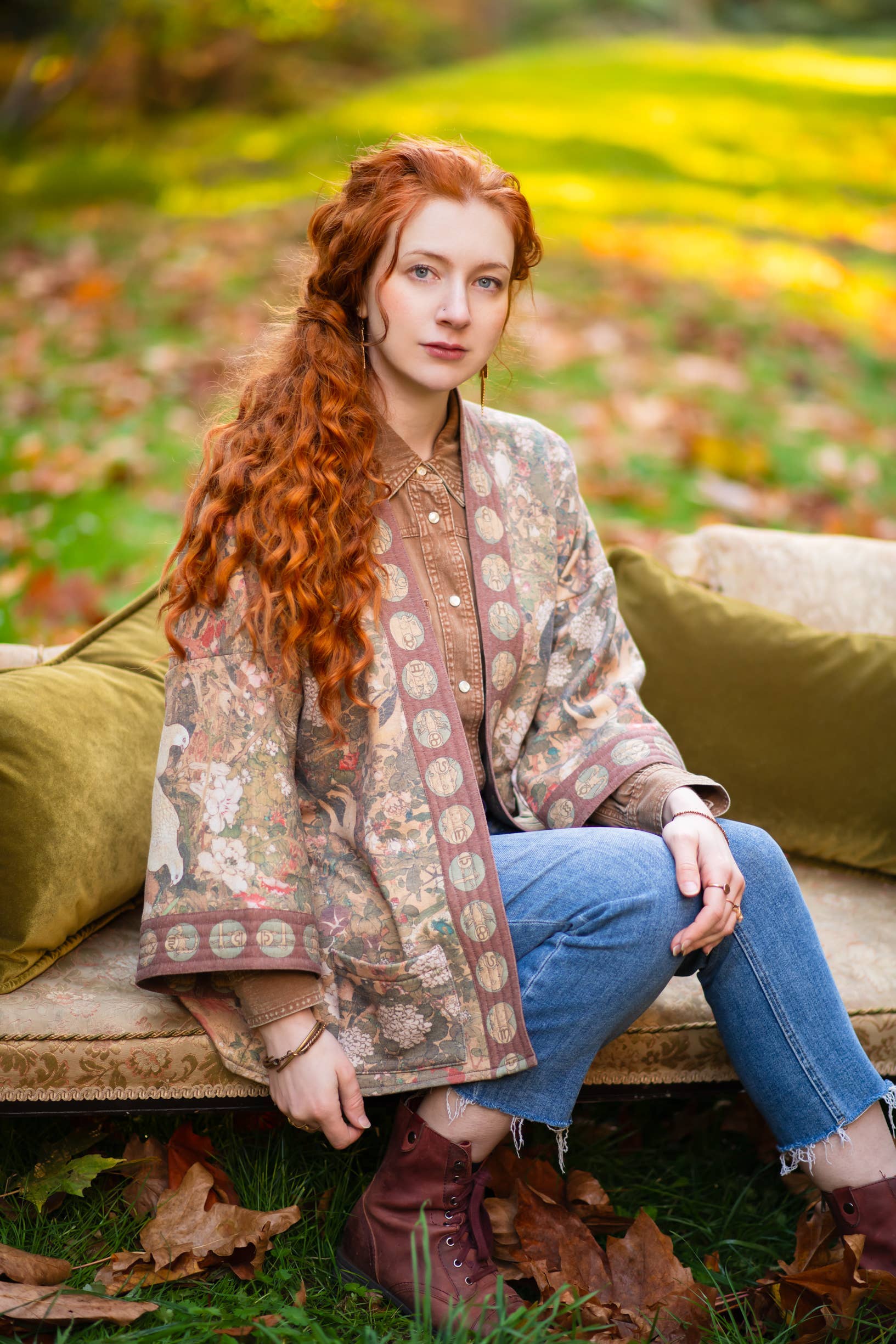 Dream Weaver Fleece Cottage Cardigan Kimono Jacket w/ Zodiac - Suttles & Seawinds