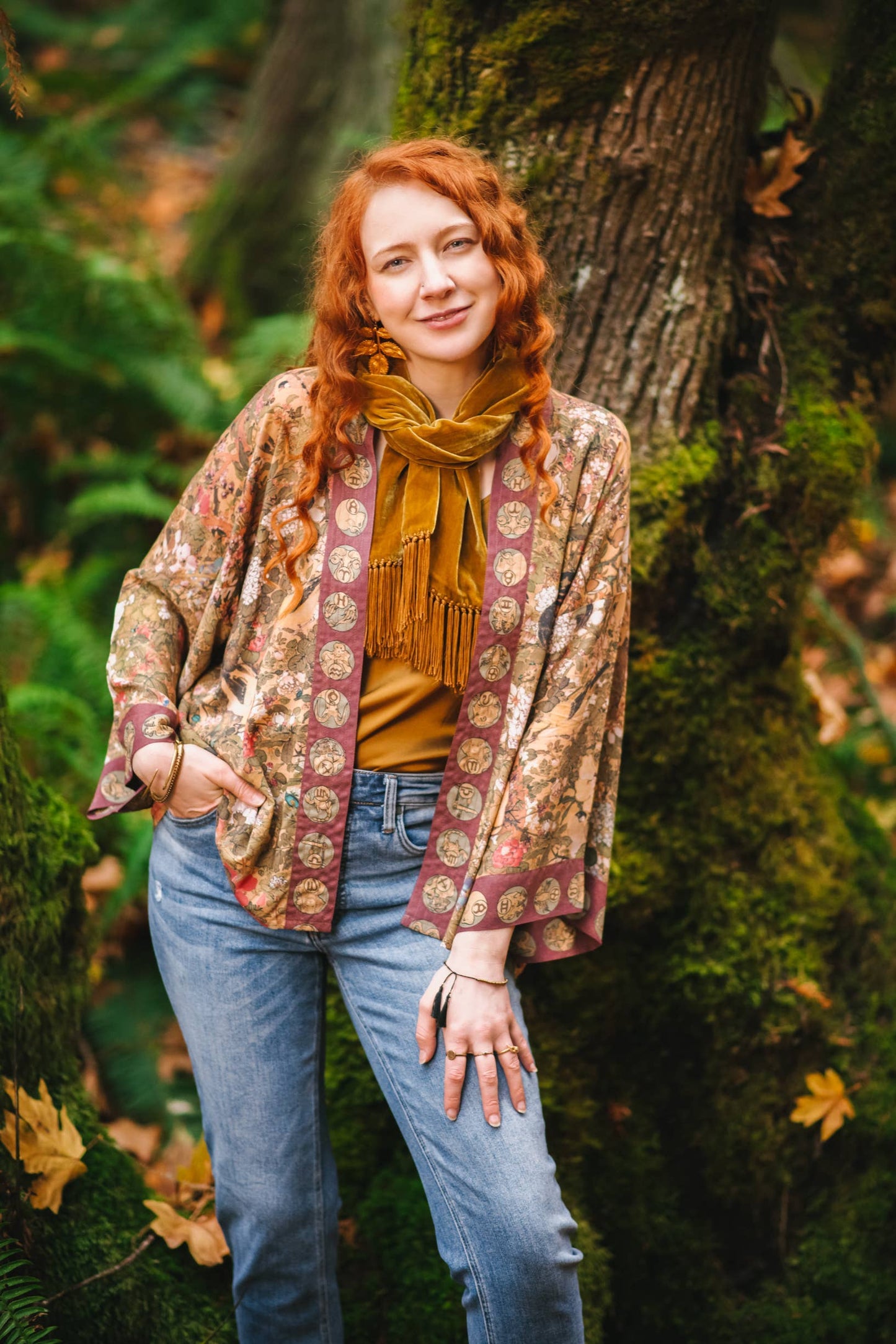 Dream Weaver Pixie Duster Cropped Kimono w/ Zodiac - Suttles & Seawinds