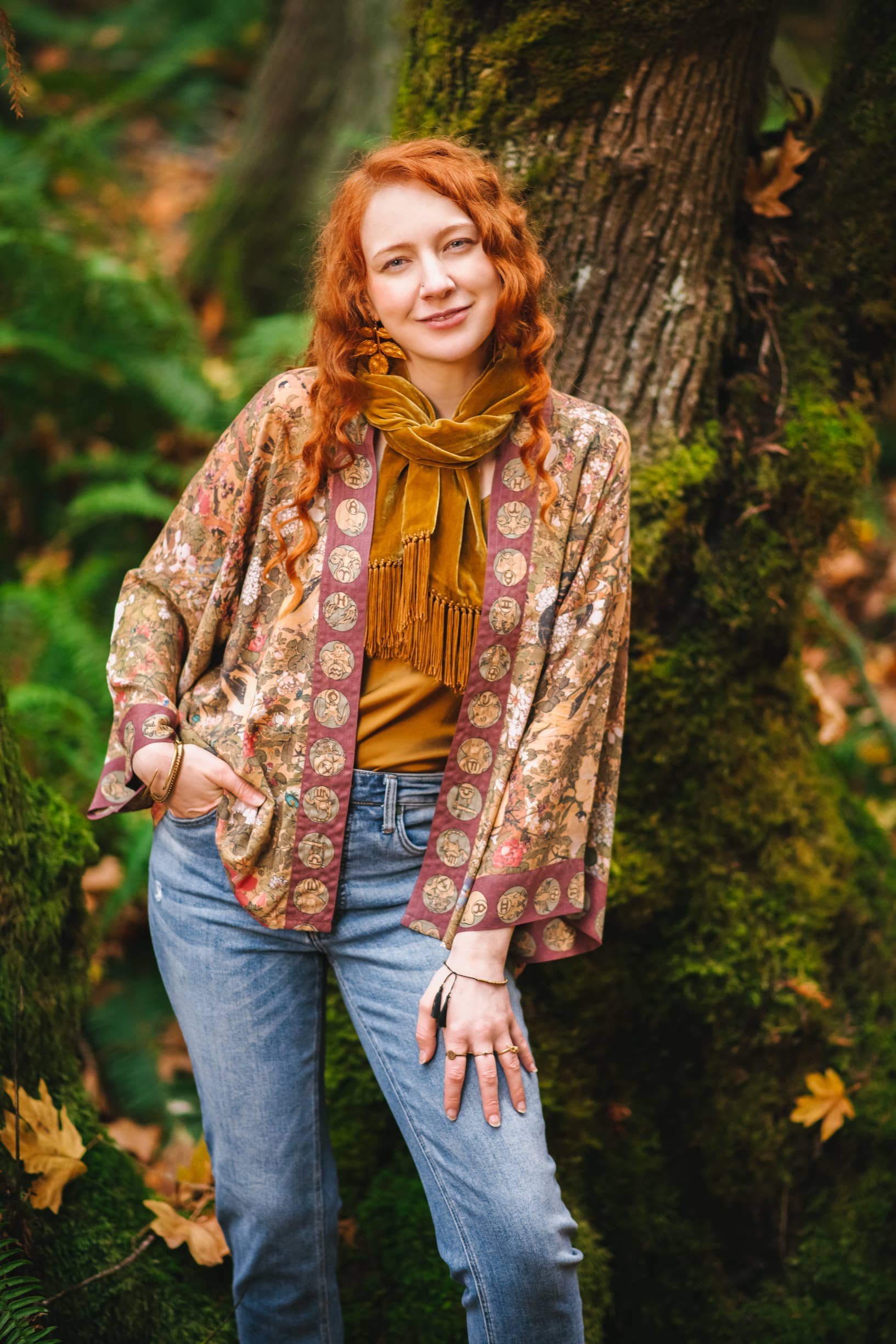 Dream Weaver Pixie Duster Cropped Kimono w/ Zodiac - Suttles & Seawinds