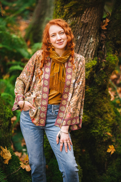 Dream Weaver Pixie Duster Cropped Kimono w/ Zodiac - Suttles & Seawinds