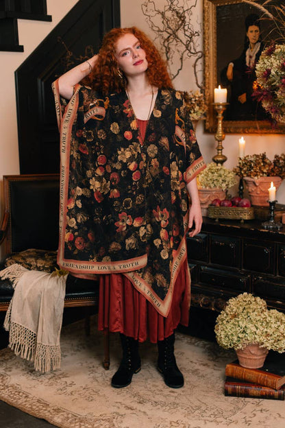 Heart of Gold Goddess Starduster Kimono w/ Sacred Heart - Suttles & Seawinds