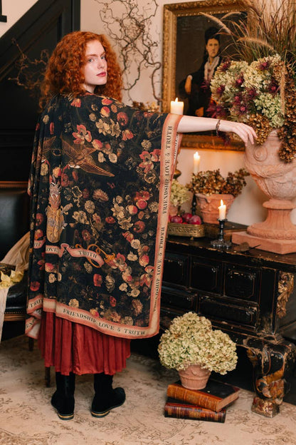 Heart of Gold Goddess Starduster Kimono w/ Sacred Heart - Suttles & Seawinds