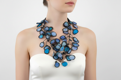 Batik Fabric & Rubber Necklace - Suttles & Seawinds