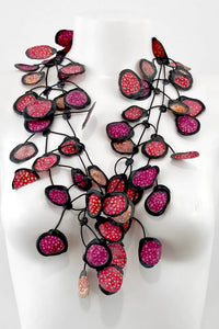 ANNEMIEKE BROENINK -BATIK FABRIC & RUBBER NECKLACE