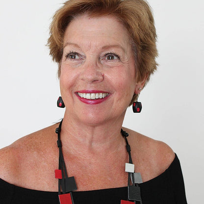 Sylca Designs - Black/Red Lyla Earrings - Suttles & Seawinds
