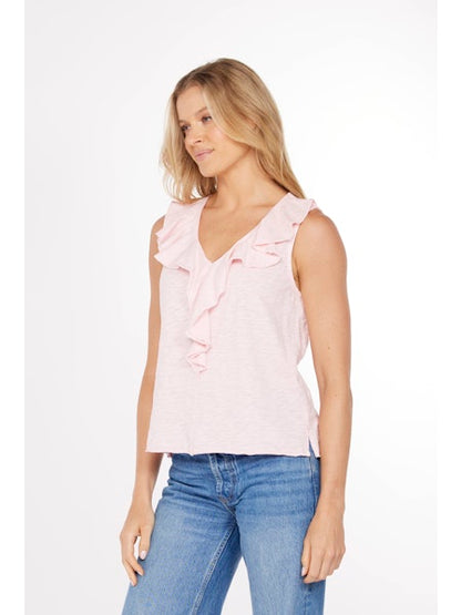 Flounce Neckline Sleeveless Tee - Suttles & Seawinds