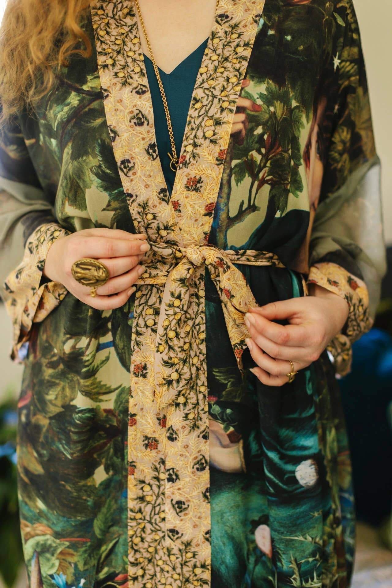 Bella Notte Opera Duster Kimono Robe w/Rabbit & Moon - Suttles & Seawinds