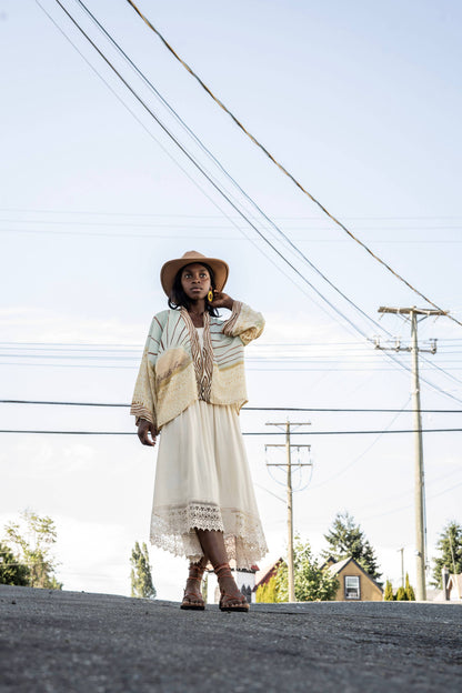 Radiate Love Pixie Duster Cropped Kimono w/ Sunrise - Suttles & Seawinds
