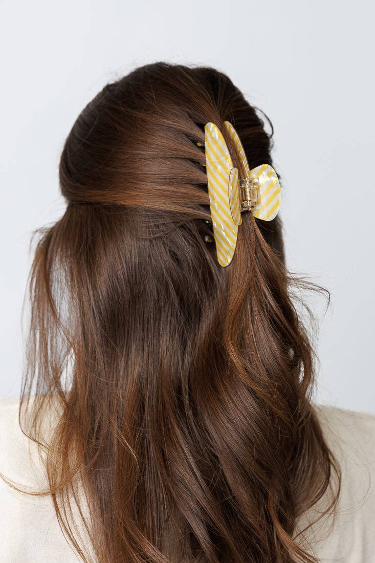 Stripe Acrylic hairclips - Suttles & Seawinds