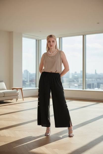 Chloe Button Front Pant - Suttles & Seawinds
