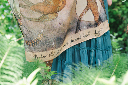Market of Stars (Worldwide) - Lovelight Scarf with woodland deer, swallow & poetry