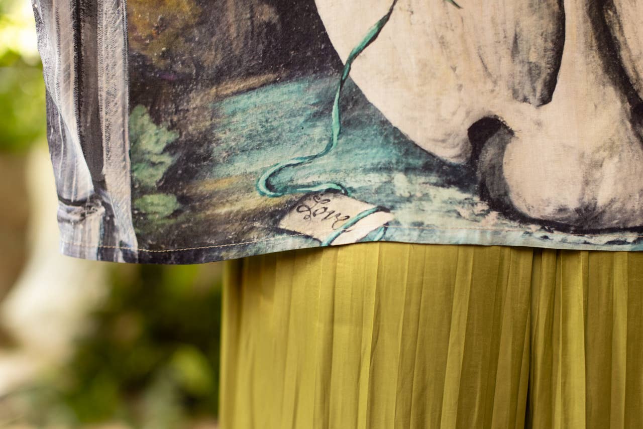 Theatre of Dreams Pixie Duster Cropped Kimono w/ Swan