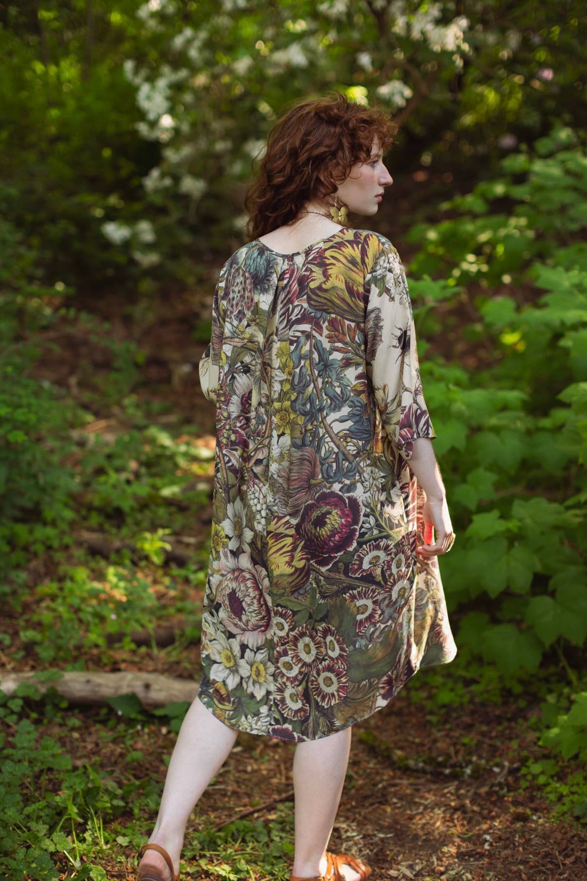 Love Grows Wild Artist Dress Tunic w/ Pockets, Bees & Floral - Suttles & Seawinds