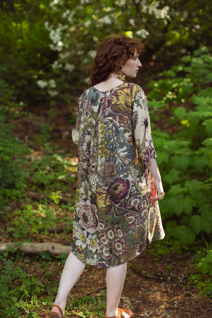 Love Grows Wild Artist Dress Tunic w/ Pockets, Bees & Floral - Suttles & Seawinds