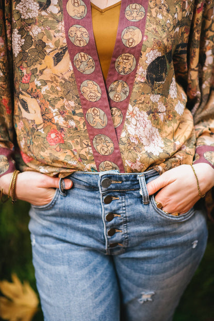 Dream Weaver Pixie Duster Cropped Kimono w/ Zodiac - Suttles & Seawinds