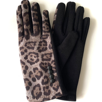 Stylish Leopard Print Winter Gloves