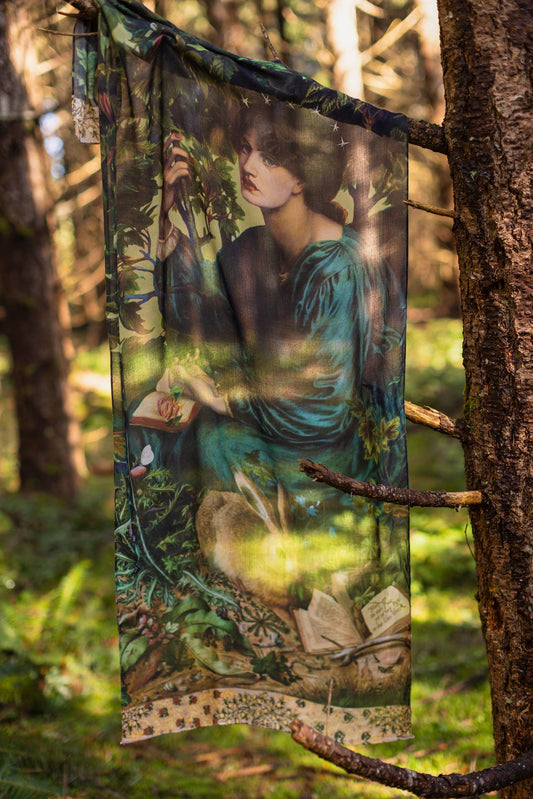 Bella Notte Bohemian Scarf with Rabbit and Moon - Suttles & Seawinds