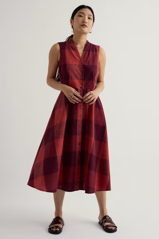 Carved Wood Dress - Umber - Suttles & Seawinds