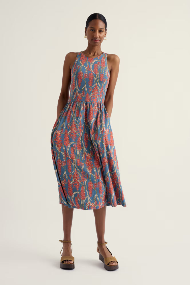 Porthmeor Wave Dress in GOTS-Certified Organic Cotton Jersey - Suttles & Seawinds