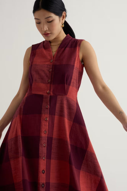 Carved Wood Dress - Umber - Suttles & Seawinds