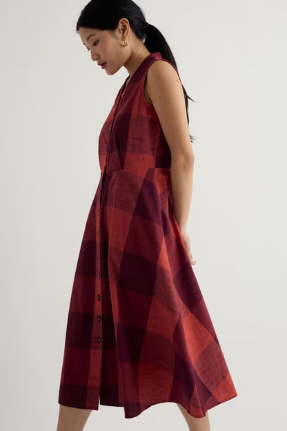 Carved Wood Dress - Umber - Suttles & Seawinds