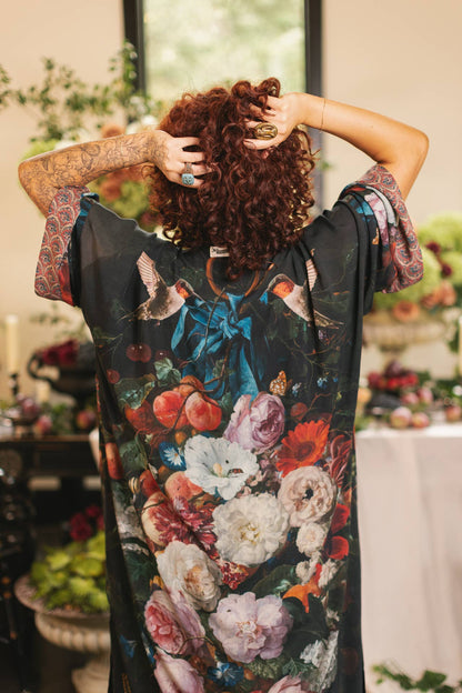 Flight of Fancy Opera Duster Kimono Robe Hummingbird - Suttles & Seawinds