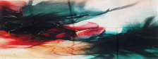 Elegant Wool Silk Abstract Rainbow Scarf