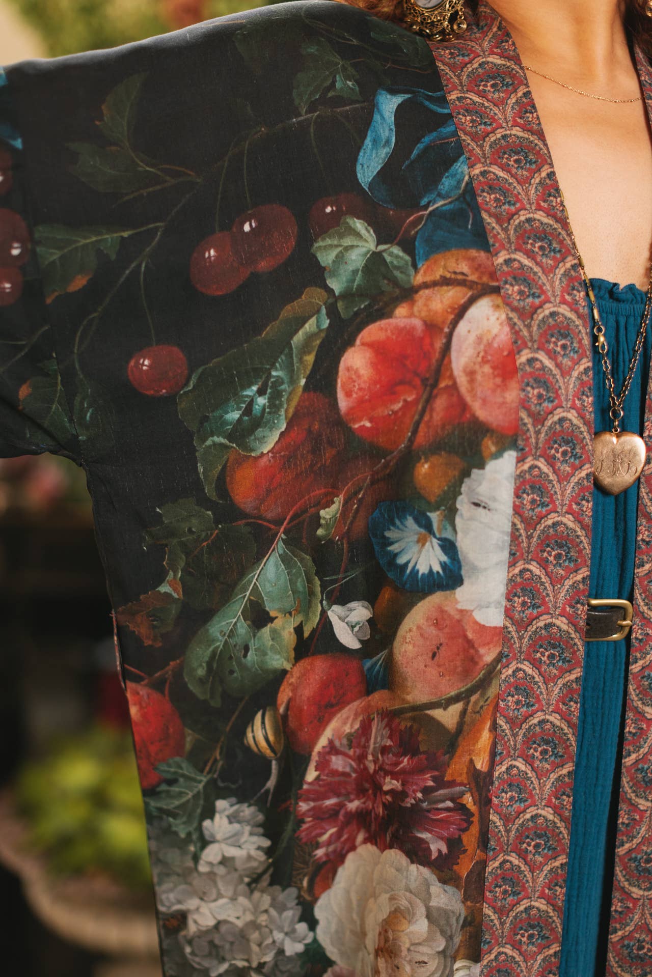 Flight of Fancy Opera Duster Kimono Robe Hummingbird - Suttles & Seawinds