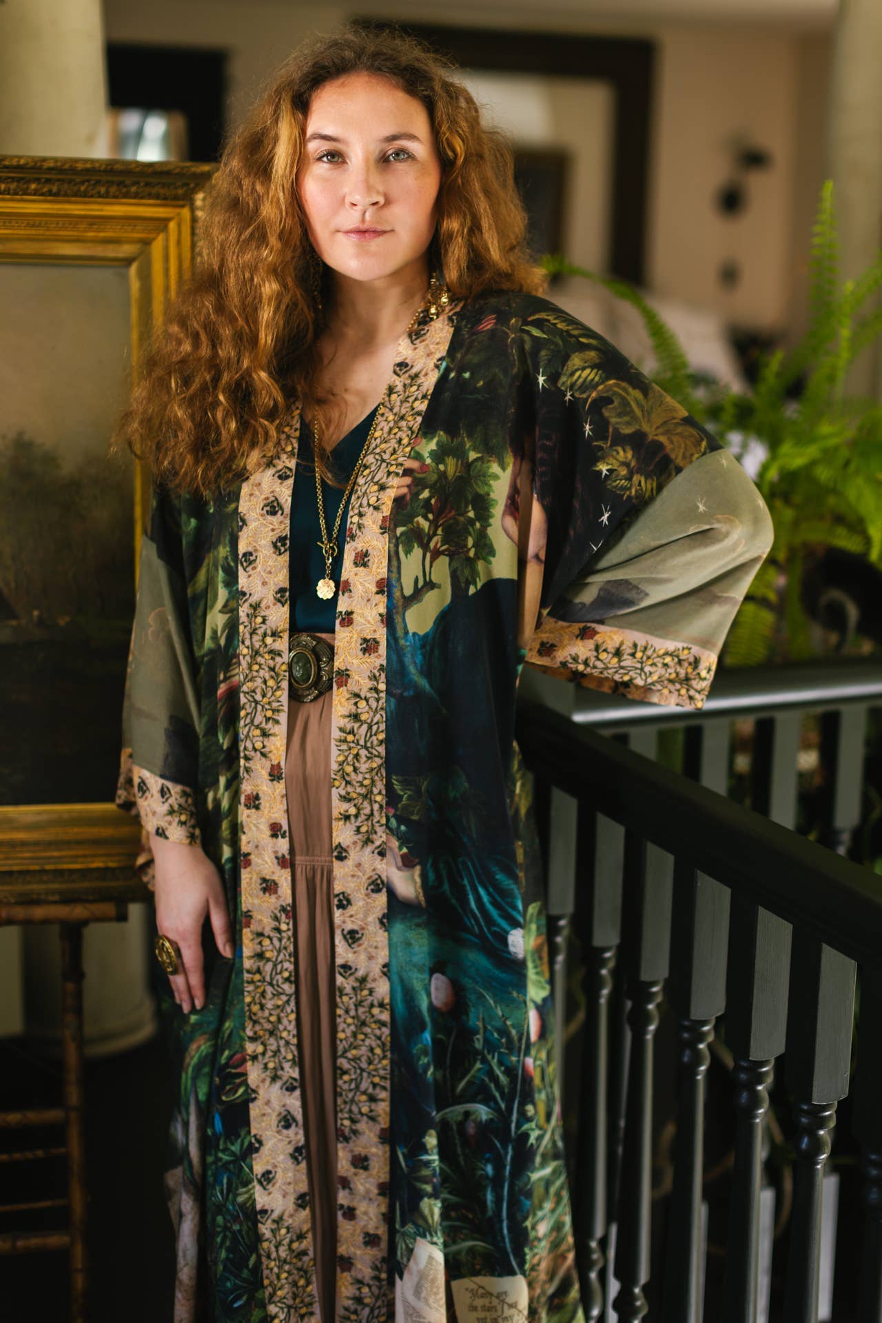 Bella Notte Opera Duster Kimono Robe w/Rabbit & Moon - Suttles & Seawinds