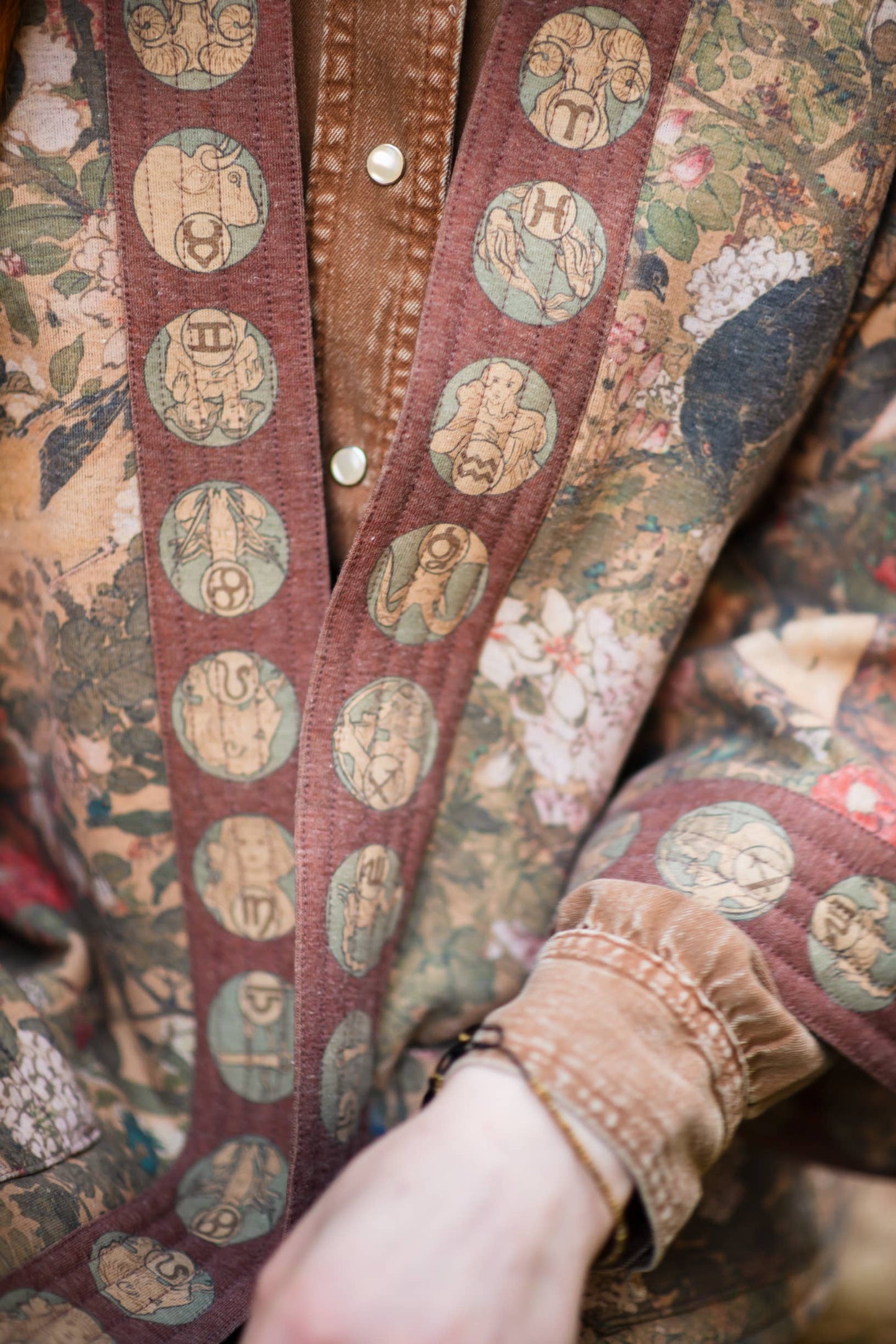 Dream Weaver Fleece Cottage Cardigan Kimono Jacket w/ Zodiac - Suttles & Seawinds