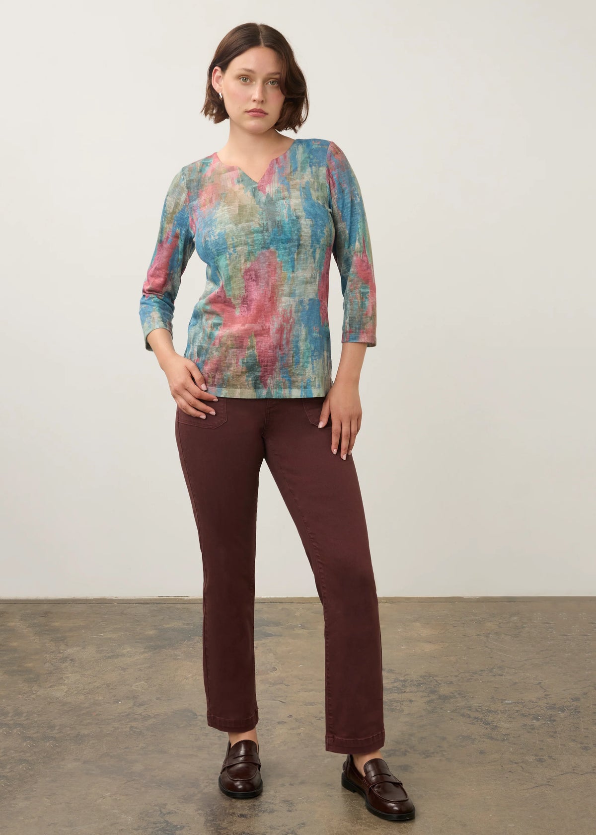 Notch Neck Top