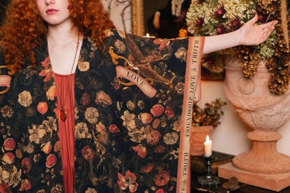 Heart of Gold Goddess Starduster Kimono w/ Sacred Heart - Suttles & Seawinds