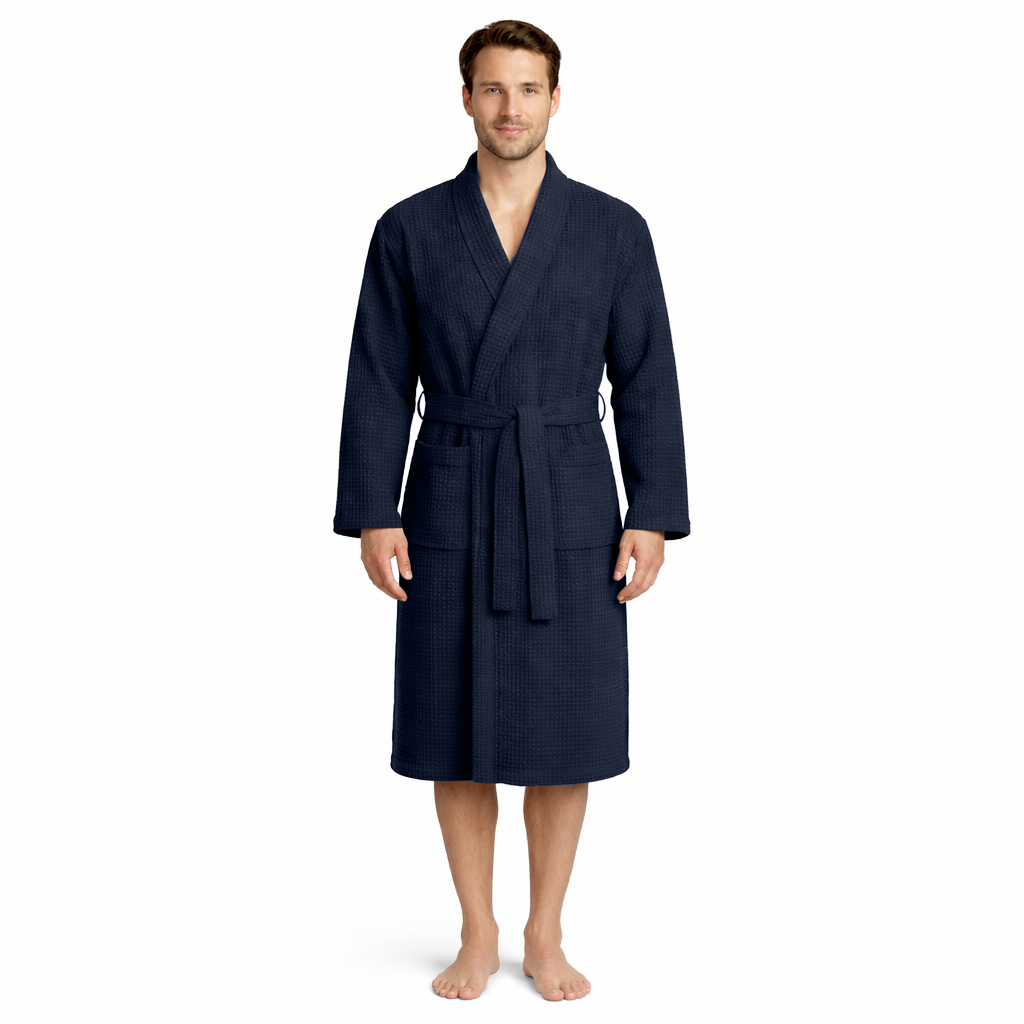 Waffle Cotton Bathrobe – 280 GSM Unisex Robe - Suttles & Seawinds