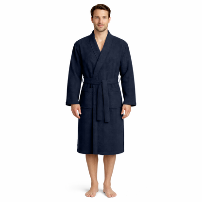 Waffle Cotton Bathrobe – 280 GSM Unisex Robe - Suttles & Seawinds
