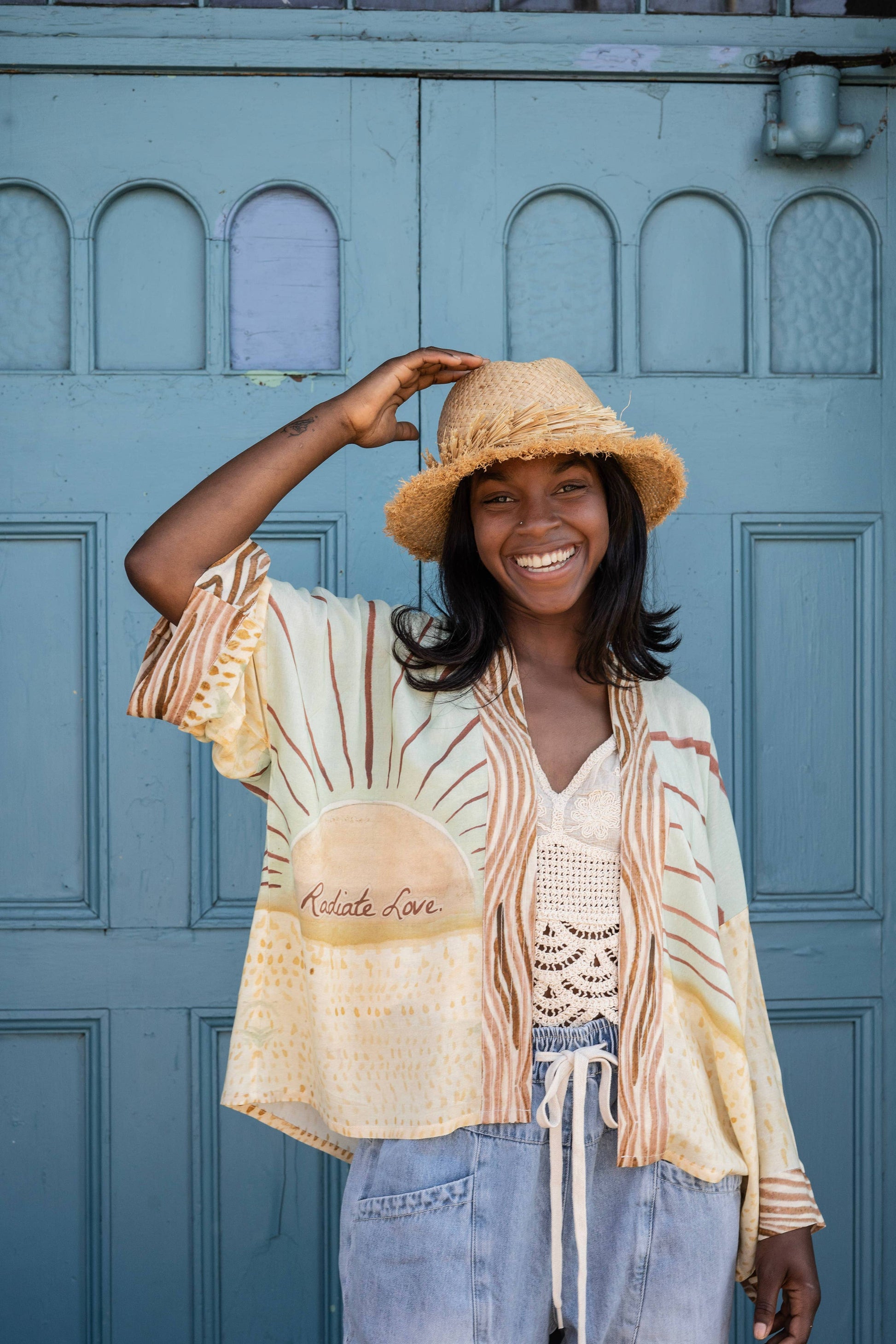 Radiate Love Pixie Duster Cropped Kimono w/ Sunrise - Suttles & Seawinds