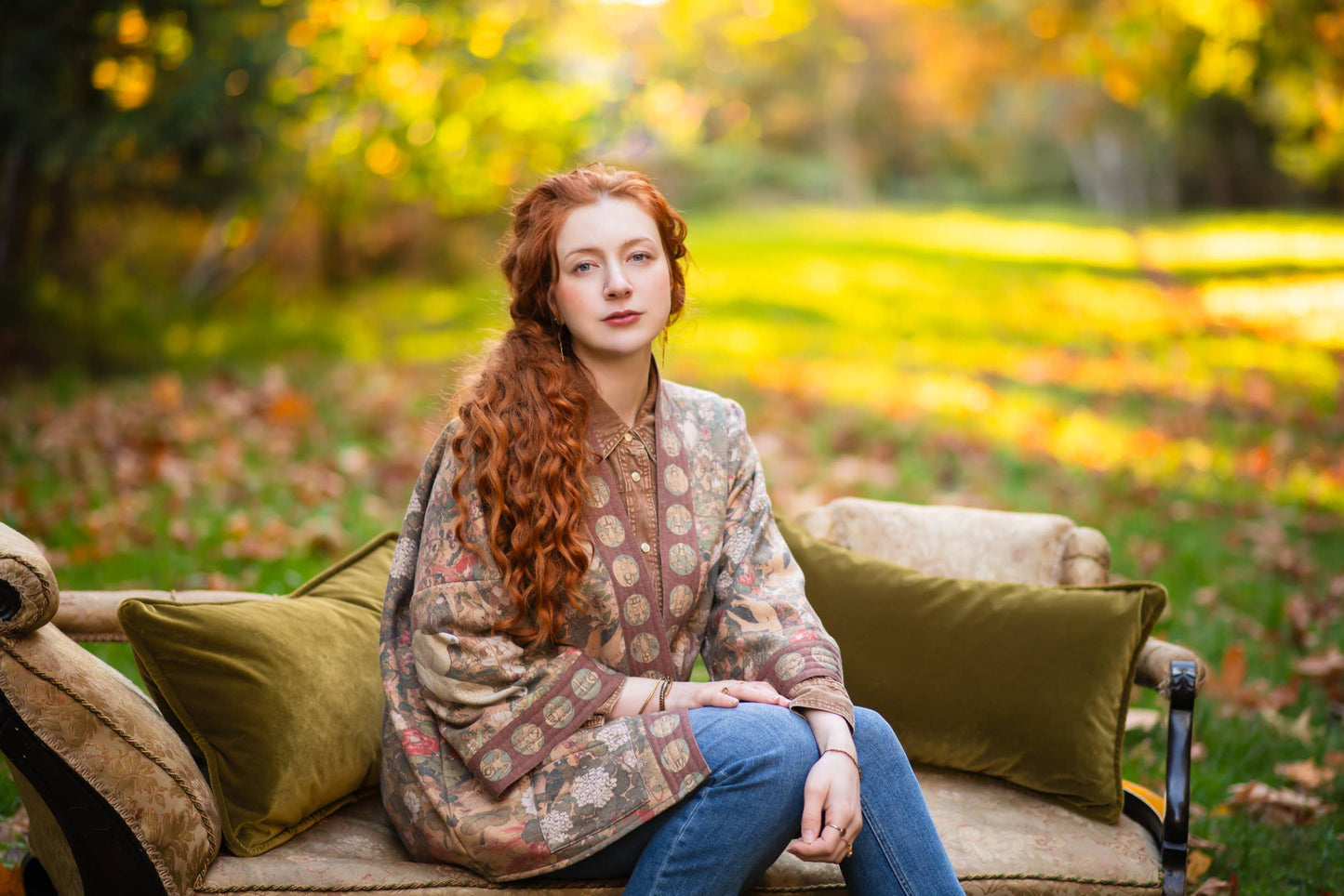 Dream Weaver Fleece Cottage Cardigan Kimono Jacket w/ Zodiac - Suttles & Seawinds