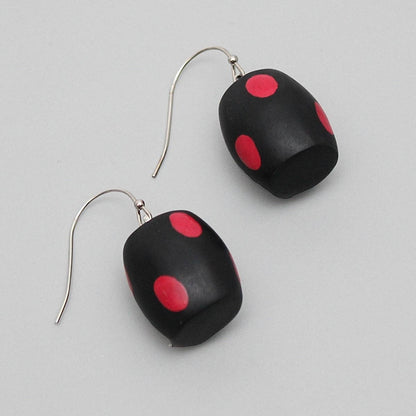 Sylca Designs - Black/Red Lyla Earrings - Suttles & Seawinds