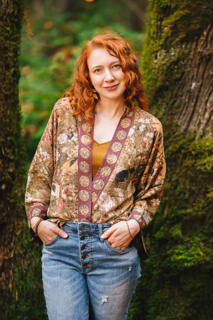 Dream Weaver Pixie Duster Cropped Kimono w/ Zodiac - Suttles & Seawinds