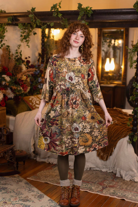 Golden Hour Artist Dress Tunic w/ Pockets & Floral Print - Suttles & Seawinds