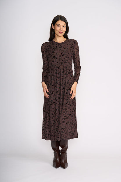 FOIL Dress - Art Spot Brown