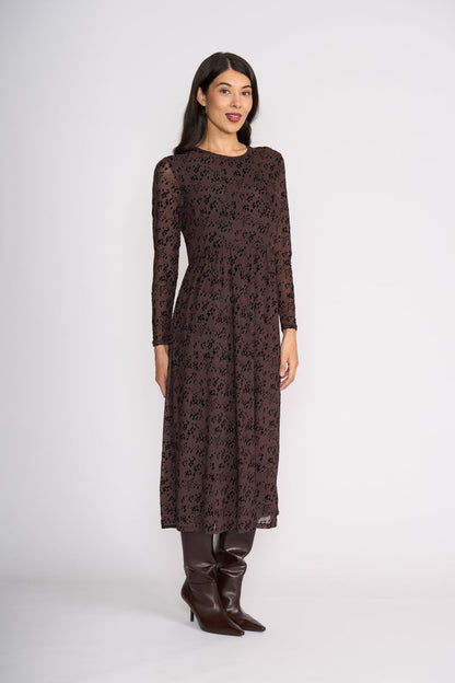 FOIL Dress - Art Spot Brown