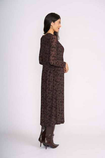 FOIL Dress - Art Spot Brown