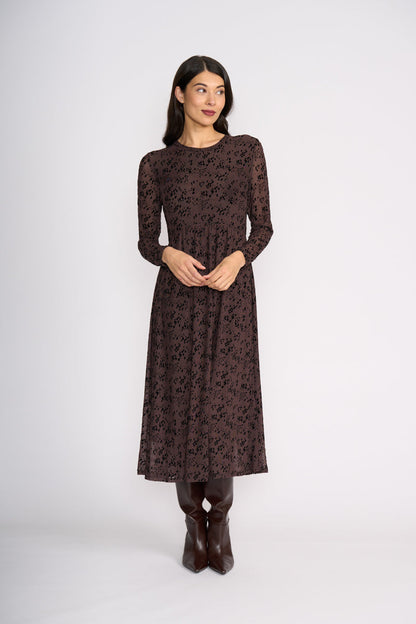 FOIL Dress - Art Spot Brown