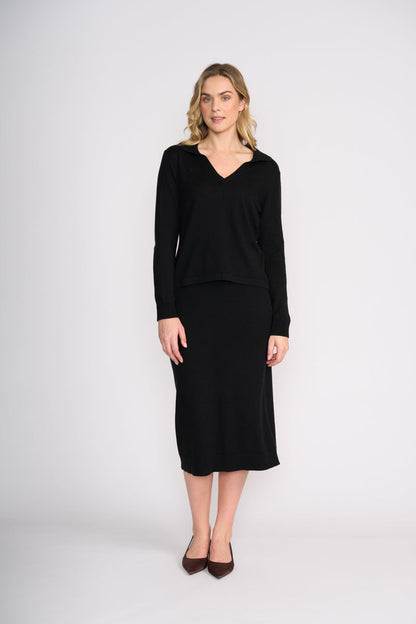 FOIL Shirt Sweater - Black
