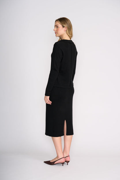 FOIL Shirt Sweater - Black
