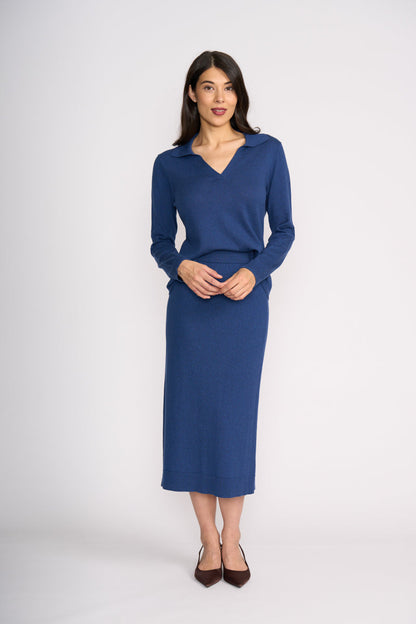 FOIL Shirt Sweater - Indigo