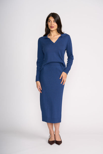 FOIL Shirt Sweater - Indigo