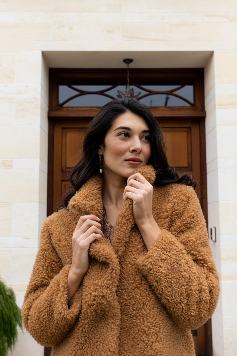 FOIL Teddy Jacket - Nougat