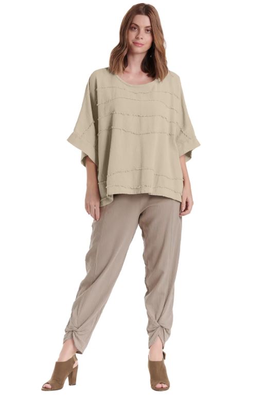 HORIZON OVERSIZE TUNIC FRINGE TOP