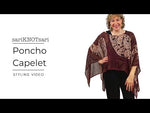 Load and play video in Gallery viewer, SARIKNOTSARI - LILLIAN FLORSHEIM SILK CAPELET PONCHO
